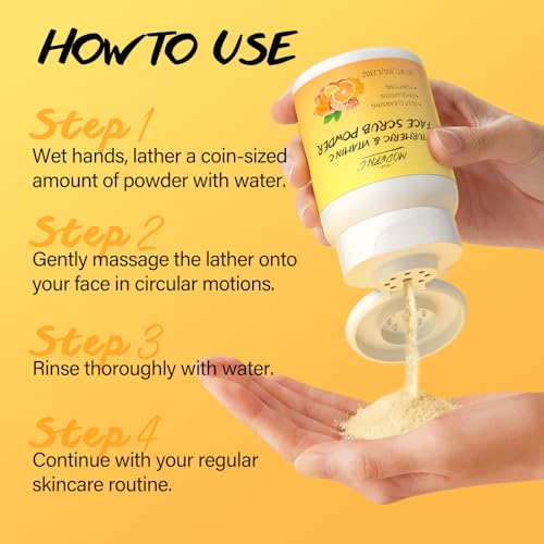 Exfoliating Face Scrub with Turmeric Vitamin C Face Exfoliator - Product Imagery