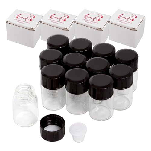 Beauticom 2ML Clear Glass Vial 60 Pieces with Orifice Reducer - Product Imagery