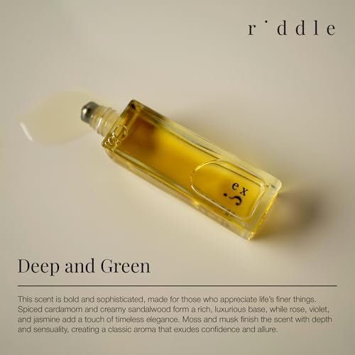 Riddle Ex Roll-On Perfume Oil for Women, Rose Jasmine Sandalwood - Product Imagery