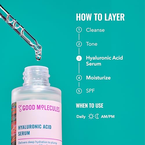 Good Molecules Hyaluronic Acid Serum for Face, Hydrating Serum, - Product Imagery