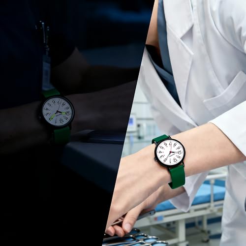 Women's Analog Nurse Watch | Second Hand | Easy Read | Silicone - Product Imagery