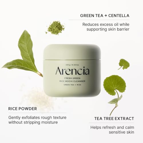 Arencia Korean Rice Mochi Face Cleanser - Face Wash, Gentle - Product Imagery