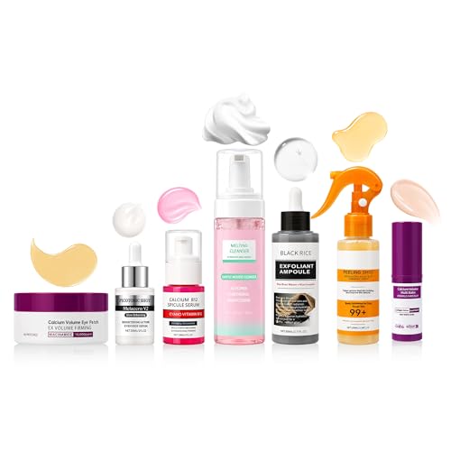 Skincare Routine Set - Facial Care Kit with Cleanser, Serums,... - Product Imagery