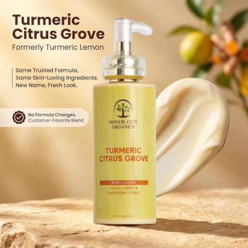 Turmeric Citrus Grove Body Lotion | Turmeric Root + Citrus Peel - Product Imagery