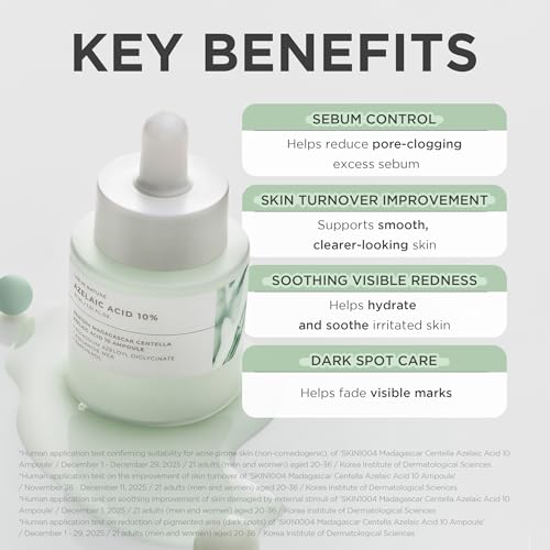 SKIN1004 Azelaic Acid 10% Ampoule, Hydrating Face Serum for Blemi - Product Imagery