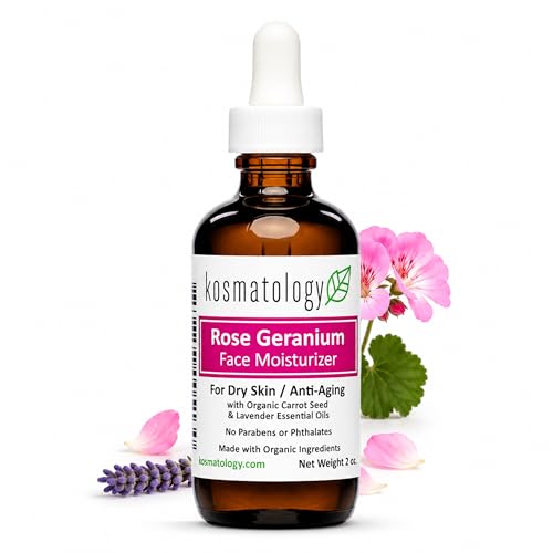 kosmatology Rose Geranium Facial Moisturizer for Dry Skin - kosmatology Official Imagery - 1