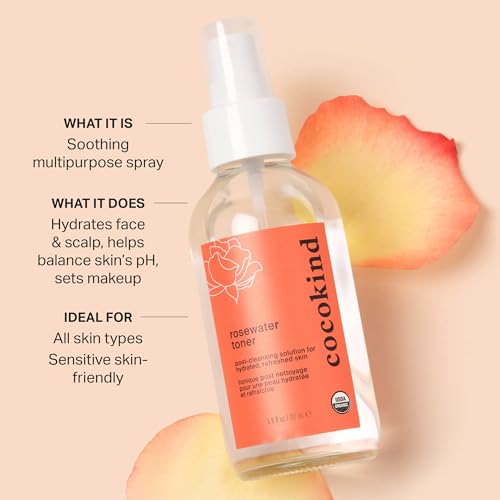 Cocokind Rosewater Facial Toner, 4 Fl Oz - Product Imagery
