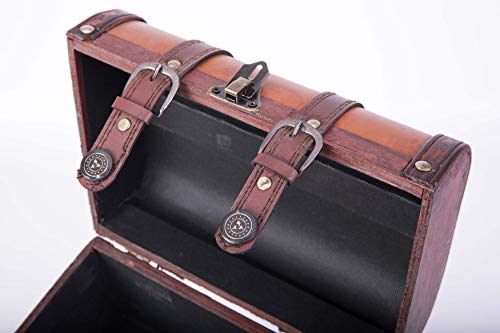 Vintiquewise(TM Decorative Wood Leather Treasure Box (Large - Product Imagery