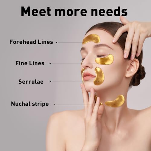 24K Gold Under Eye Patches 50 Pairs Collagen, Dark Circles, - Product Imagery