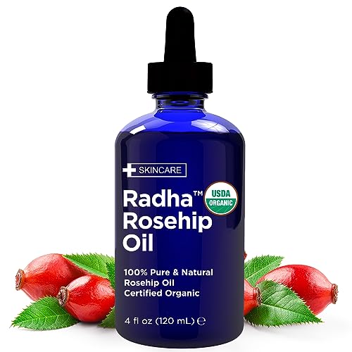 Radha Beauty Organic Rosehip Seed Oil 100% Pure Cold Pressed - Great Carrier - Radha Beauty Official Product View 1
