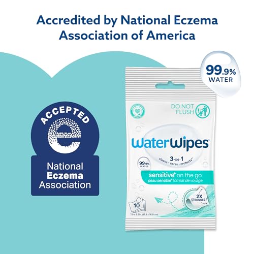 WaterWipes Beauty Sensitive+ On-The-Go Facial Wipes, 99.9% Wat... - Product Imagery