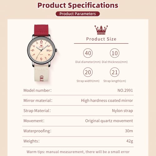 OLEVS Watch for Men Women - Easy Read Large Number Dial Analog - Product Imagery