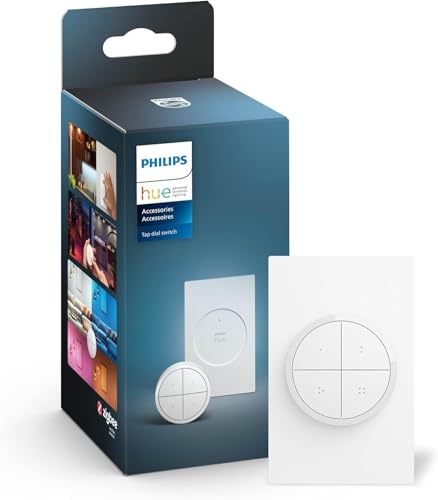 Philips Hue Wall Tap Dial Light Switch, Portable, White - 1 Pack - Philips Hue Official Product View 1