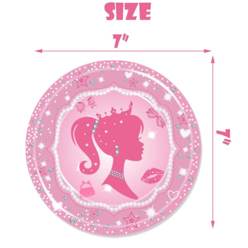 Pink Girl Happy Birthday Party Decorations Pink Princess - Product Imagery