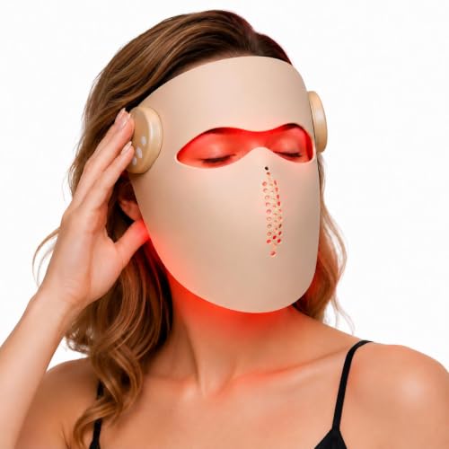 Red Light Therapy Face Mask Wireless LED Red Blue Near - American Wellness Authority Official Imagery - 1