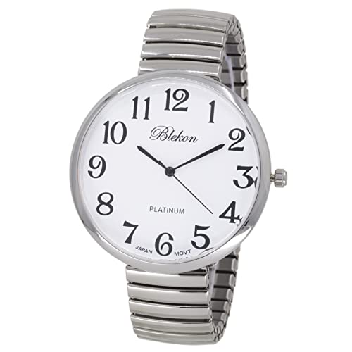 Blekon Collections Silver Super Large White Face Case Size 43mm - Product Imagery