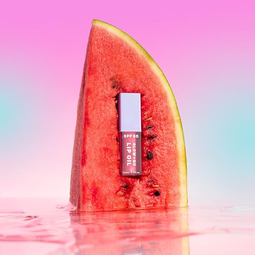 Naked Sundays SPF 50 Glow & Go Lip Oil, Watermelon, 4.5ml - Product Imagery