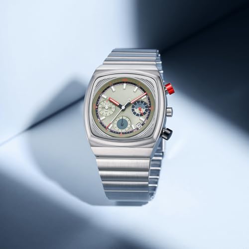 CILOA Mens Watches Chronograph Stainless Steel Waterproof Date - Product Imagery