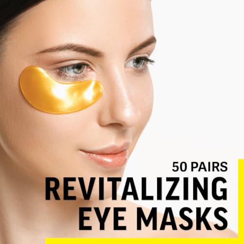 ZEST 50 Pairs 24k Gold Gel Crystal Collagen Eye Mask - Under Eye - Product Imagery