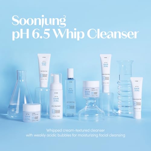 ETUDE SoonJung pH 6.5 Whip Face Cleanser for Sensitive Skin, 5... - Product Imagery