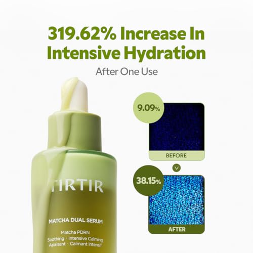 TIRTIR Matcha Dual PDRN Serum | Irritated Red Skin Relief & - Product Imagery