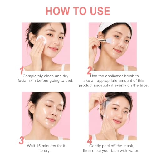 Collagen Night Wrapping Mask, Overnight Peel Off Face Mask with - Product Imagery