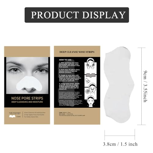 Blackhead Remover Nose Pore Strips for Women & Men, 20 PCS - Product Imagery