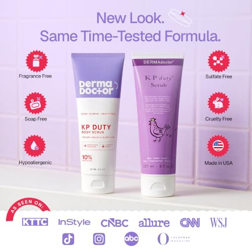 DERMAdoctor KP Bump Eraser Body Scrub for Keratosis Pilaris, 8 - Product Imagery