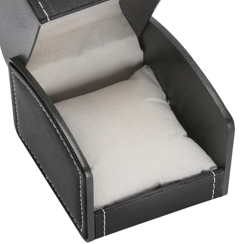 Luxury Single Watch Gift Box with Removable Pillow, PU Leather - Product Imagery