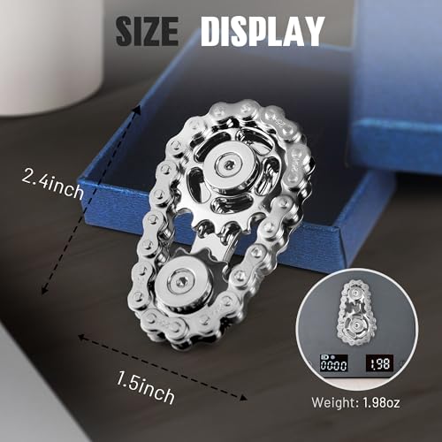 Fidget Spinner Toy for Adults Metal Figette Bike Chain for Adult - Product Imagery