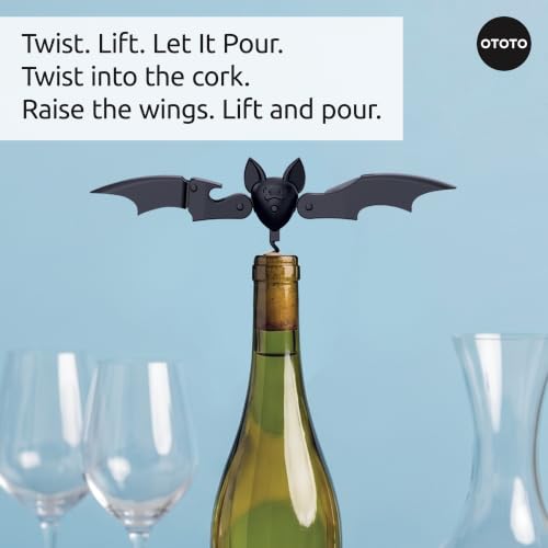 OTOTO Mini Vino Mini Wine Bottle Opener and Corkscrew - Travel - Product Imagery