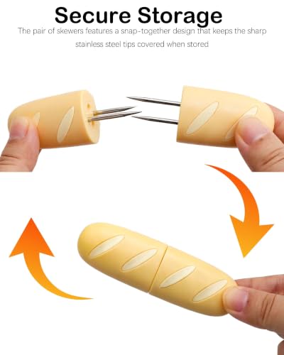 3 Pack Corn Holders with Magnet, Heat Resistant Corn On The Cob - Product Imagery