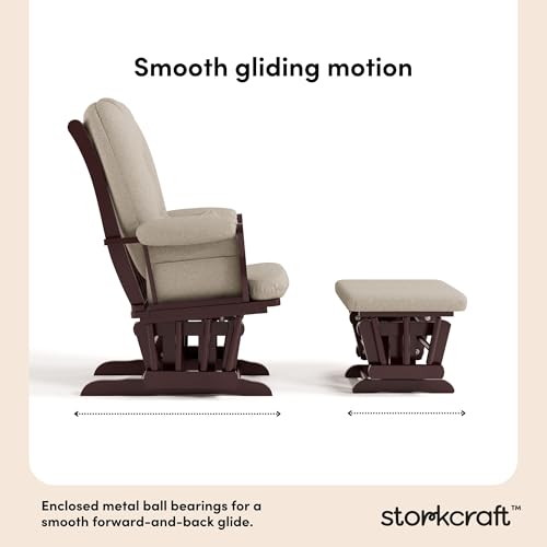 Storkcraft Tuscany Glider & Ottoman and Lumbar Pillow, - Product Imagery