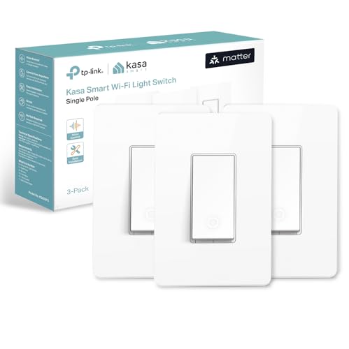 Kasa Smart Kasa Matter Smart Light Switch, KS205P3, Single Pole, Need Neutral Wi - Kasa Smart Official Product View 1