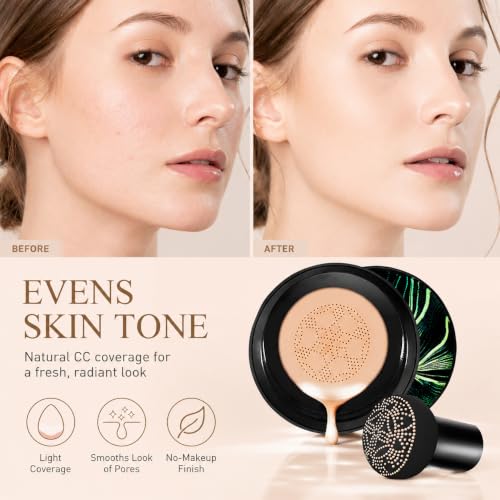 Moisture Air Cushion CC Cream with Mushroom Puff, Natural Color - Product Imagery