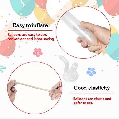 260 Clear Long Balloons for Animals, Thickening Skinny Latex - Product Imagery