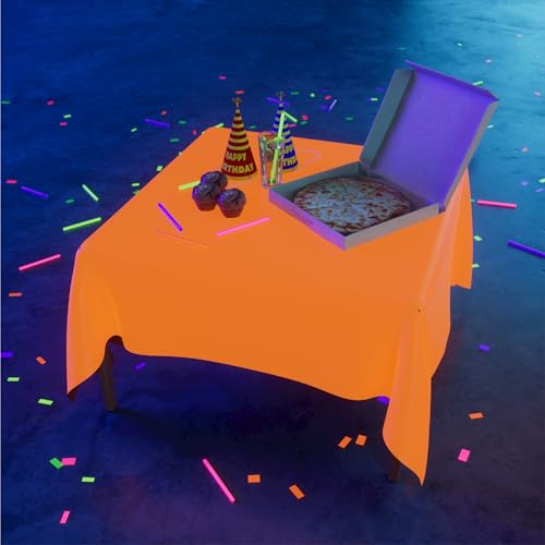 Glow in The Dark Party Supplies，6Packs Glow Party Table Covers - Product Imagery