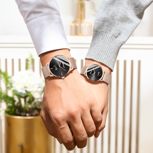 MASTOP Couple Watches Men and Women Pair Quartz Watches Casual - Product Imagery