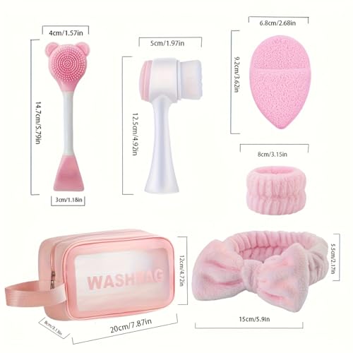 6‑Piece Facial Care Tool Set, Deep Cleansing SPA Mask Brushes & - Product Imagery