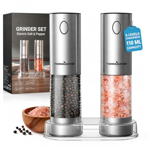 ThermoMaven Upgraded Larger Capacity Electric Salt and Pepper - Product Imagery
