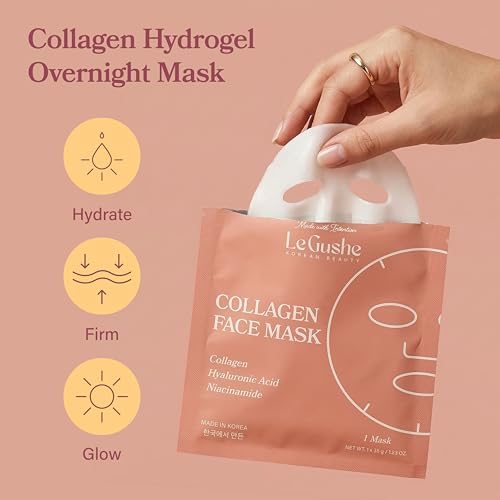 NEW 2026 Korean Collagen Face Mask Skincare (4 Pack) - Hydrogel - Product Imagery