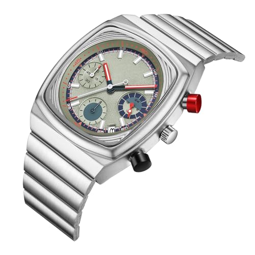 CILOA Mens Watches Chronograph Stainless Steel Waterproof Date - Product Imagery