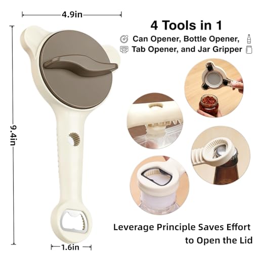 4-in-1 Adjustable Jar Opener, Bottle Gripper Tool - Product Imagery