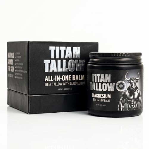 Balm for Face and Body with Magnesium - Grass-Fed, Grass-Finished Beef Tallow Moisturizer with Manuka Honey, Jojoba Oil, Rosehip Oil, Calendula Extract, and Vitamin E - Titan Tallow Official Product View 1