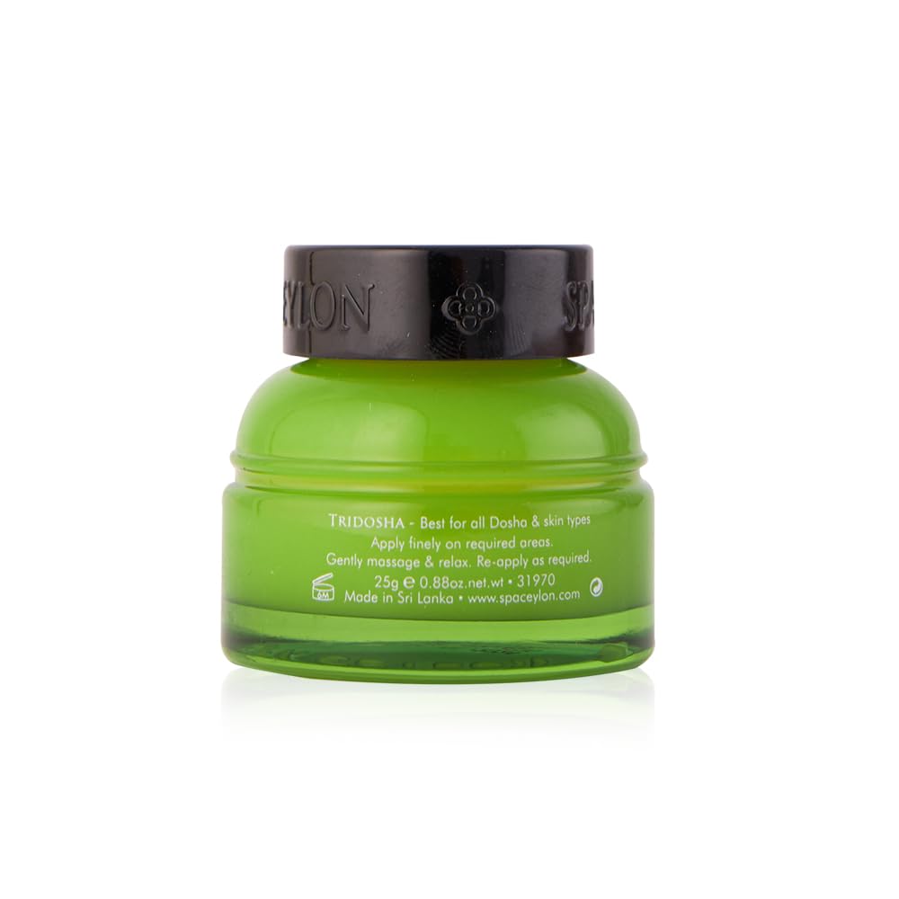 Spa Ceylon Ayurveda Comfort herbal balm in a jar, soothing skin moisturizer with natural herbal ingredients.