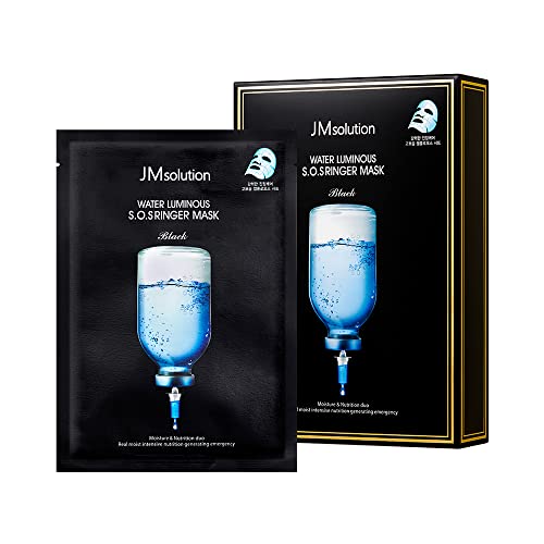 JMsolution Water Luminous SOS Ringer Mask Plus (10 Sheets, 35ml Each) | Intensive Hydration & Soothing Care Korean Sheet Mask | Water Glow Skin Care | K-Beauty Face Mask - JMsolution Official Product View 1