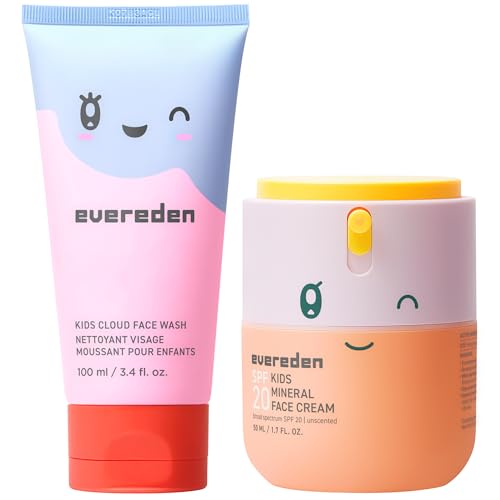 Evereden Kids Face Wash & SPF 20 Cream, Dermatologist-Tested, - Product Imagery