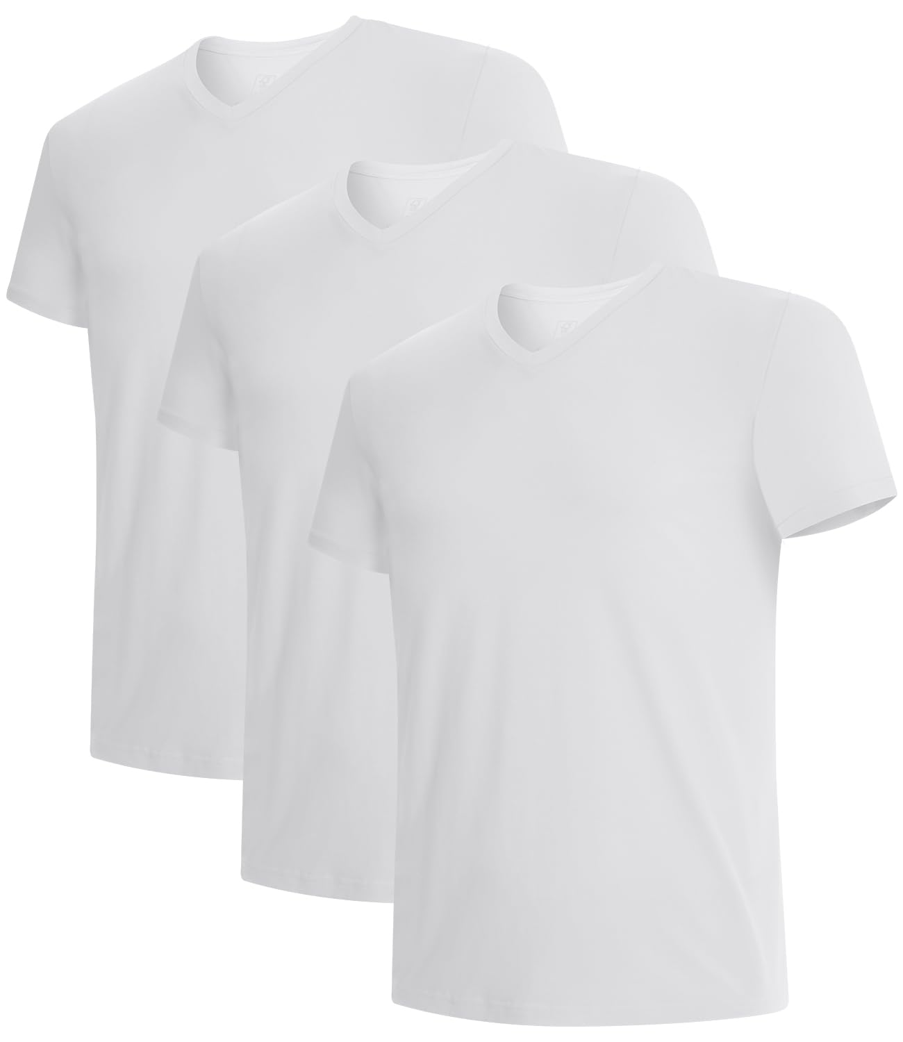 BAMBOO COOL Men's Undershirts V Neck, Moisture-Wicking Soft - Product Imagery