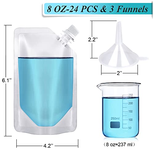 24 Pcs Plastic Flasks, 8 Oz Concealable and Reusable Drink - Product Imagery