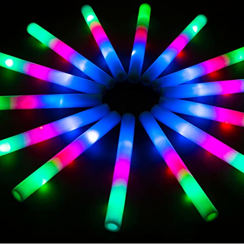 28PCS LED Foam Glow Sticks, Foam Light up Sticks Bulk Party Pack - Product Imagery